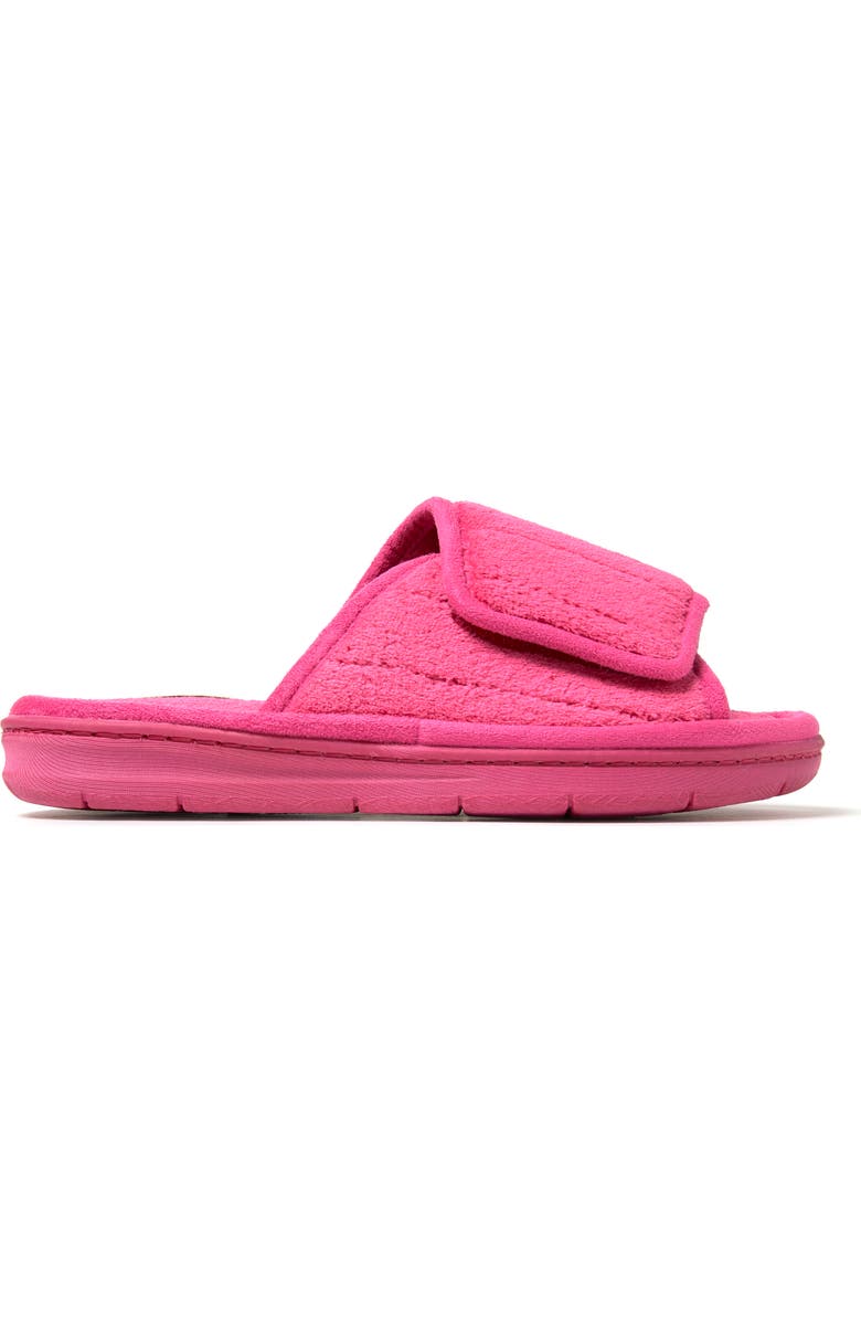DEARFOAMS Mickey Terry Adjustable Shower Slide Slipper, Alternate, color, Paradise Pink
