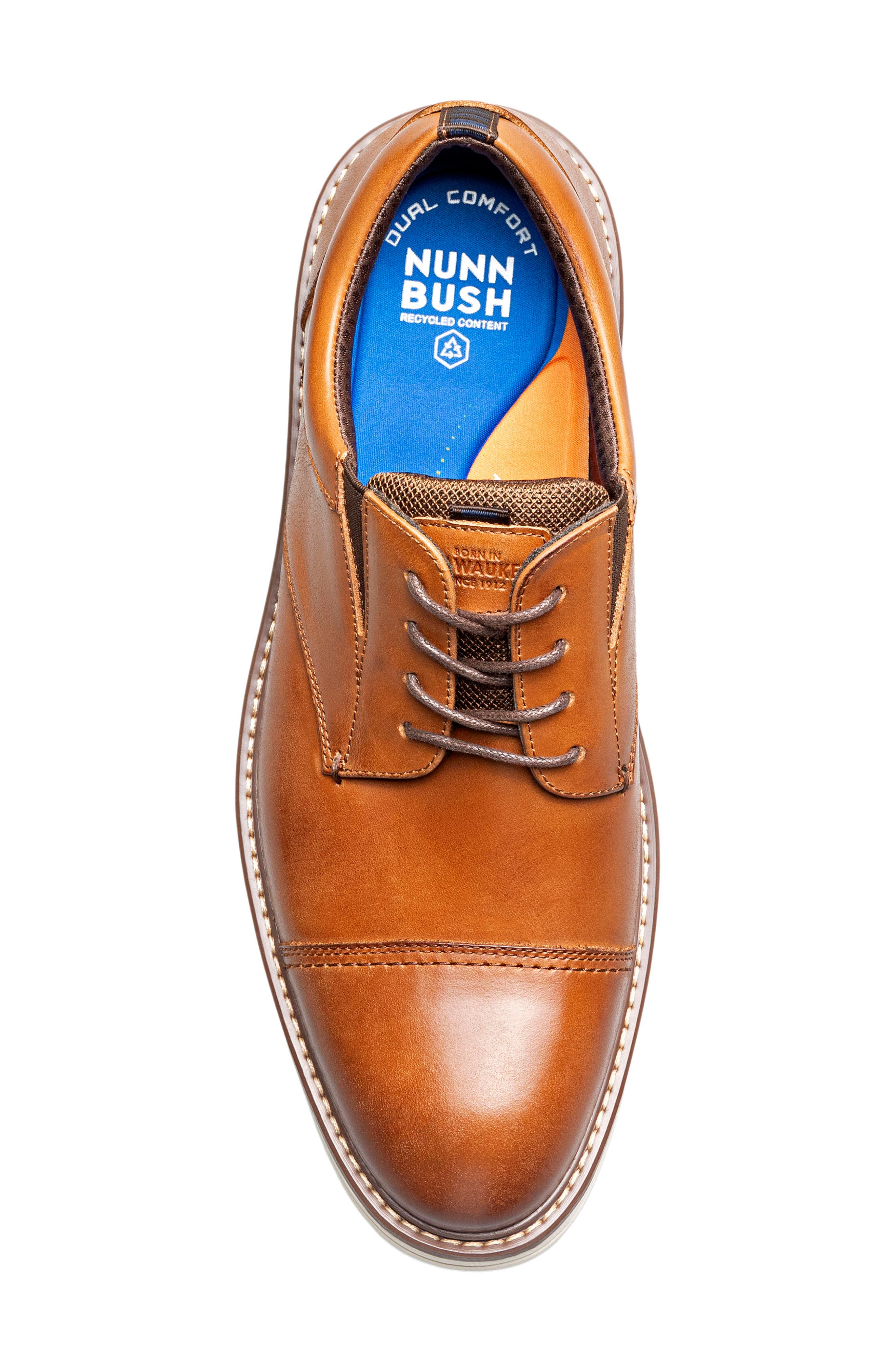 Griff Cap Toe Oxford - Wide Width Available, Alternate, color, COGNAC MULTI