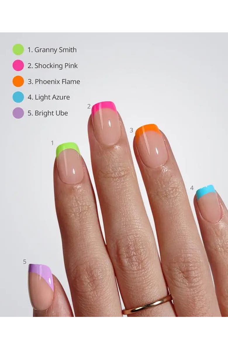 Btartboxnails Soft Gel Nail Tips XCOATTIPS<sup>®</sup> French - Glitter Base Collection, Alternate, color, Extra Short Square