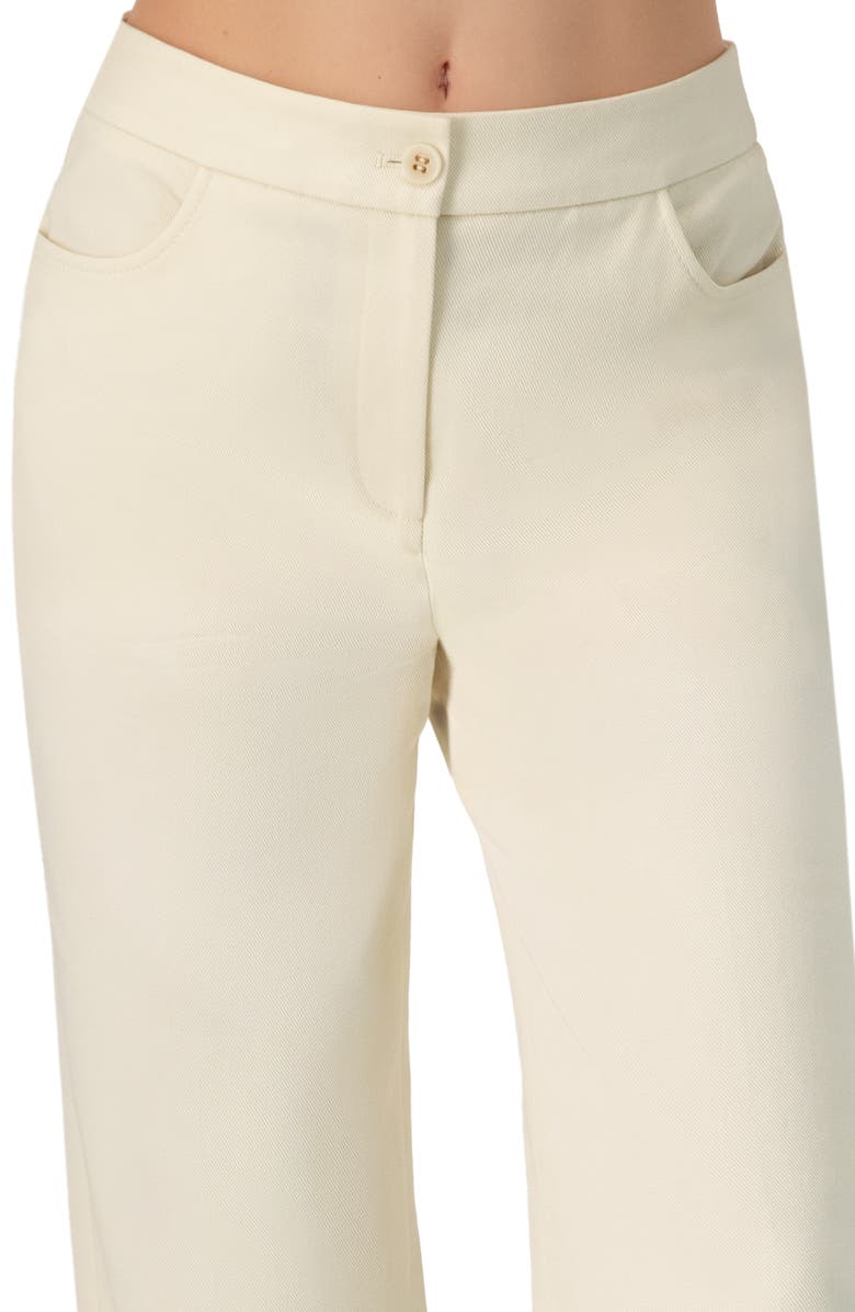 IVONNE Cotton Wide-Leg Straight Pants, Alternate, color, Ivory