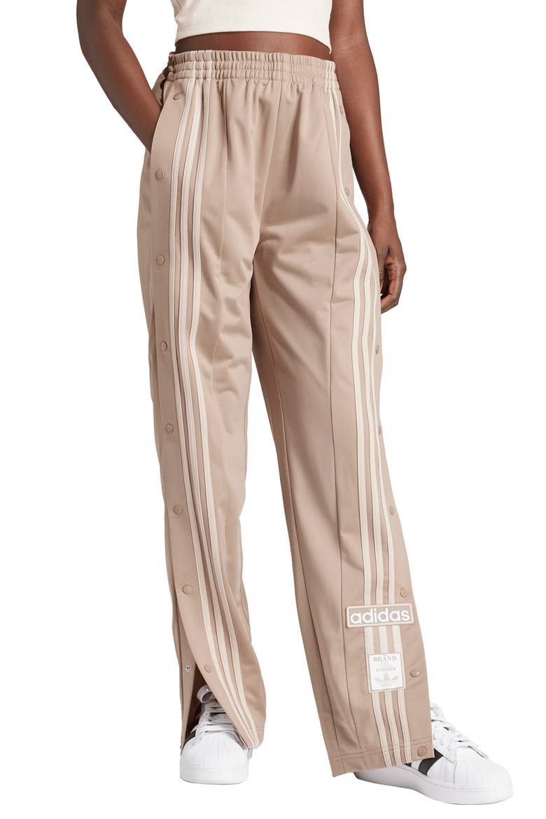 Adibreak Recycled Polyester Track Pants, Alternate, color, CHALKY BROWN