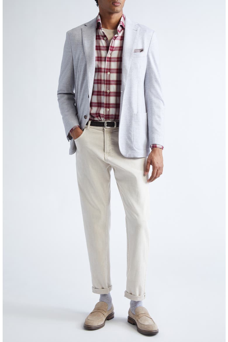 Cotton Jersey Blazer, Alternate, color, LIGHT GRAY MELANGE