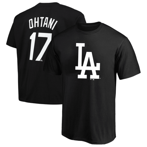 Men's Profile Shohei Ohtani Black Los Angeles Dodgers Big & Tall Name & Number T-Shirt