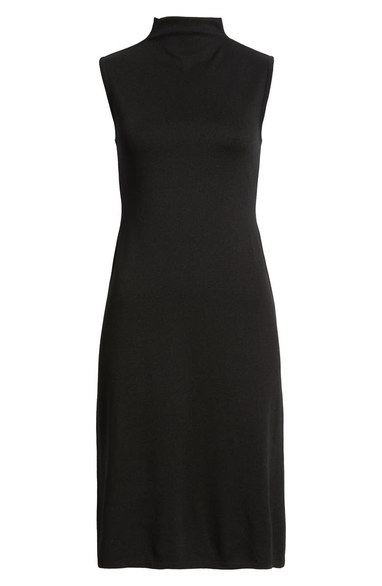 Anne Klein Funnel Neck Sleeveless Sweater Dress, Alternate, color, Anne Black