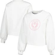 LUSSO Women's Lusso White Chicago Bulls Lola Ball and Chain Pullover Sweatshirt