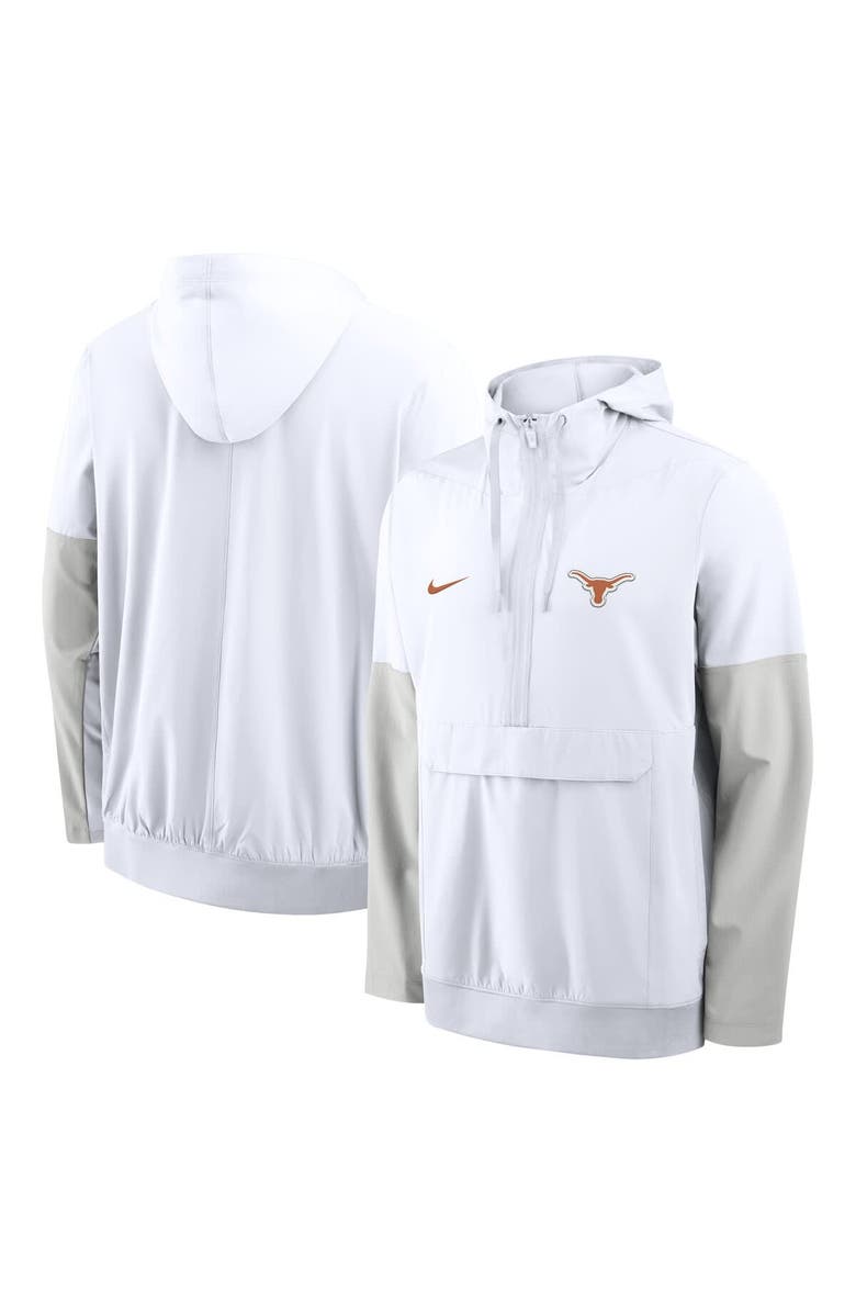 Nike Men's Nike White Texas Longhorns Anorak Half-Zip Hoodie Jacket, Alternate, color, White