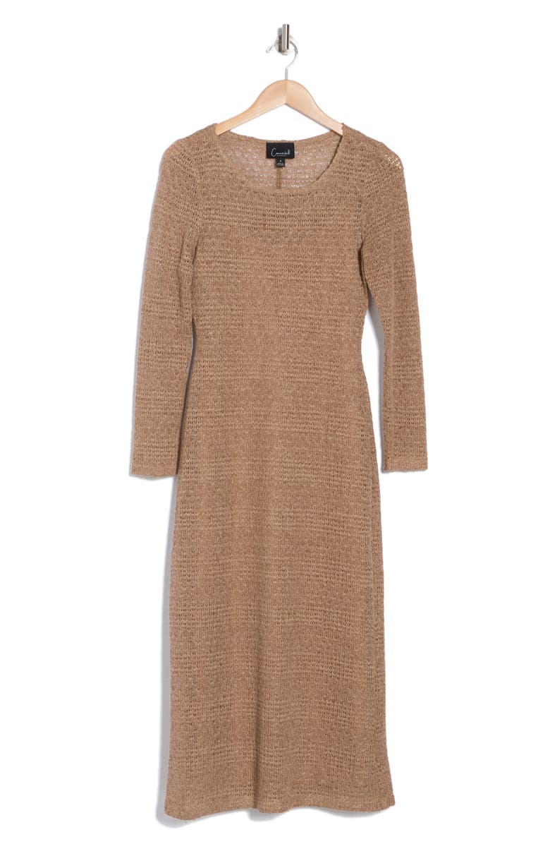 Connected Apparel Sweater Knit Midi Dress, Alternate, color, 