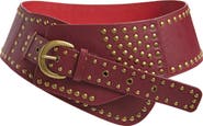 BP. Angular Studded Faux Leather Belt