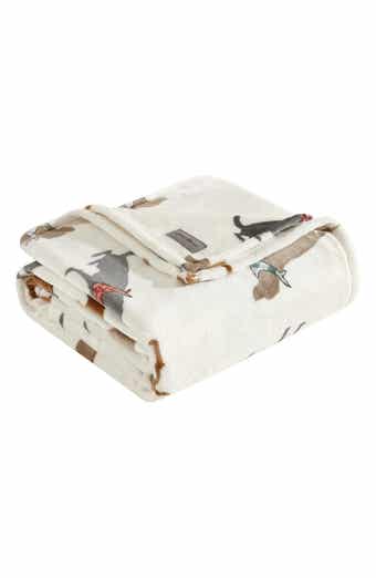 Eddie Bauer Dogs with Scarves Fleece Blanket