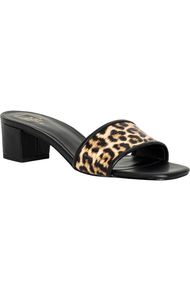 SHUSHOP Finley Slide Sandal, Main, color, Leopard Print