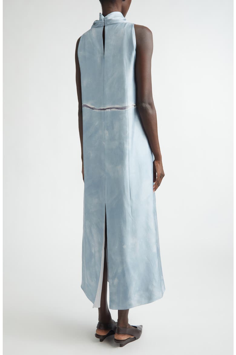 Noori Tulip Bouquet Sleeveless Silk Dress, Alternate, color, STORM TULIP