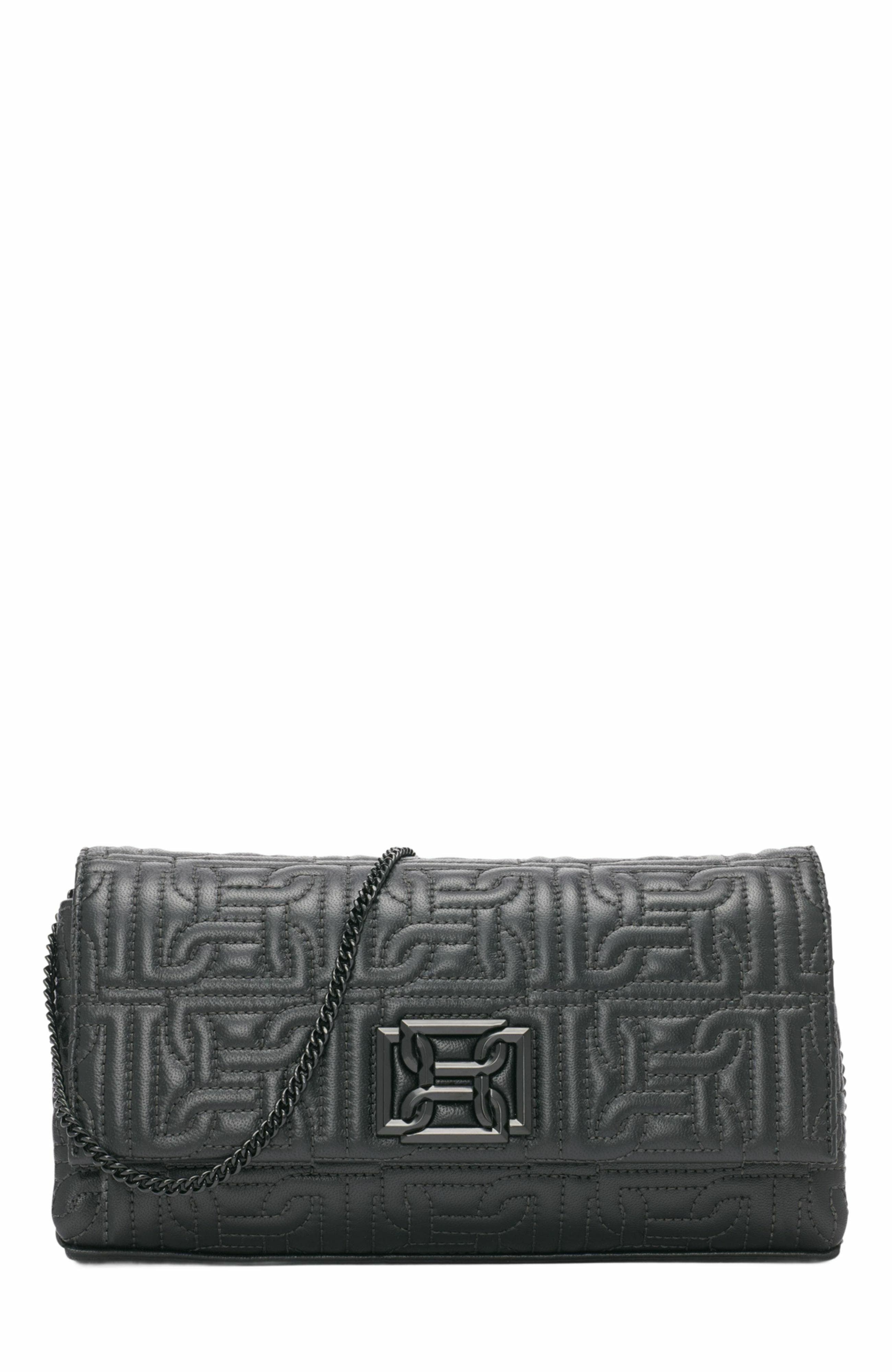 DKNY Delanie Clutch, Main, color, Blk/Black