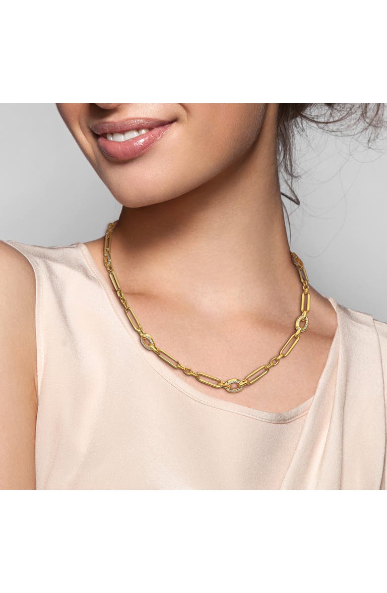 Julianna B. Cubic Zirconia Chain Necklace 14k, Alternate, color, 14K Yellow Gold