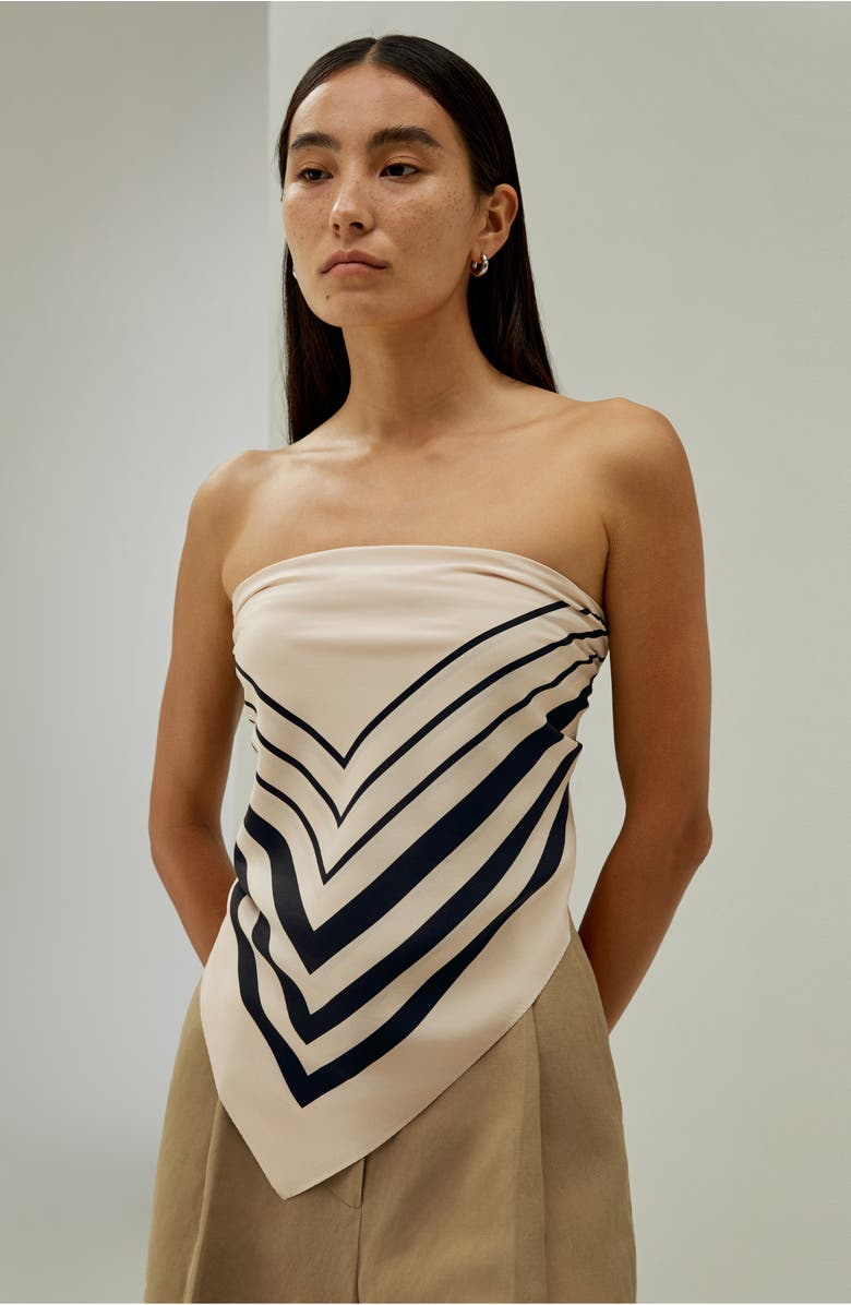 Lilysilk Geometric Print Silk Scarf, Alternate, color,