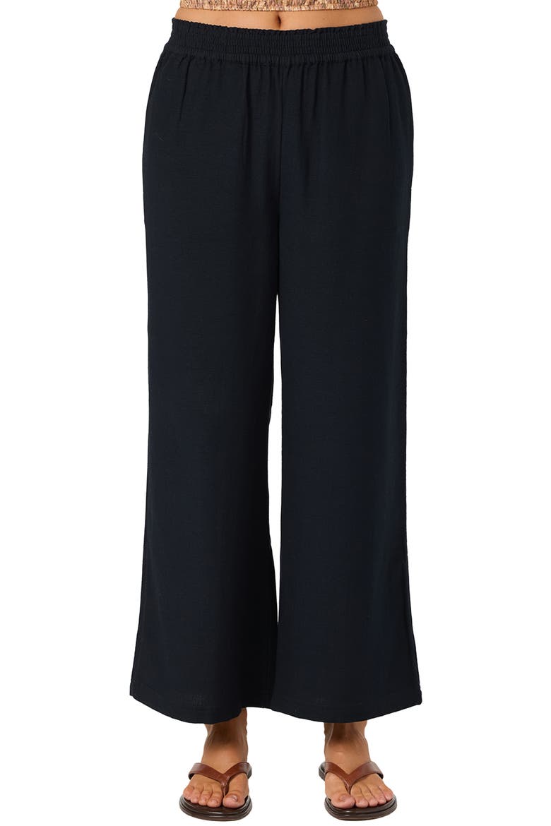 Sanders Wide Leg Pants, Main, color, BLACK