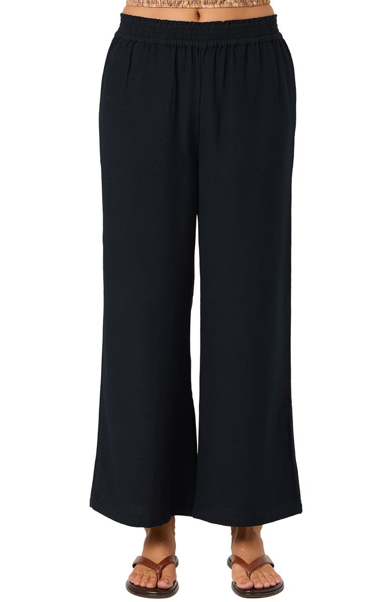 O'Neill Sanders Wide Leg Pants, Main, color, Black