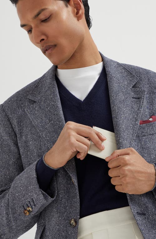 Brunello Cucinelli Calfskin Card Case In White