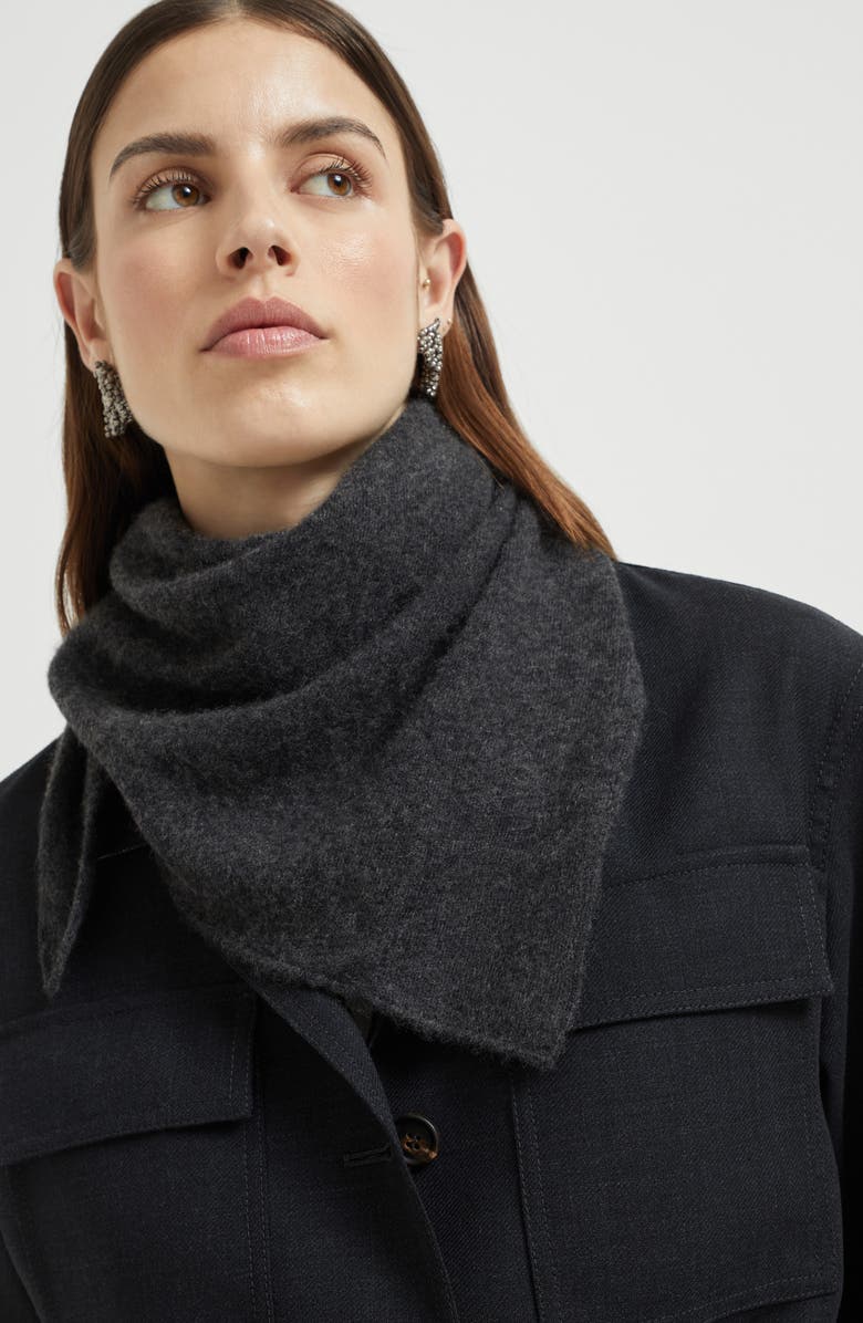 Brunello Cucinelli Foulard with monili, Alternate, color, Anthracite
