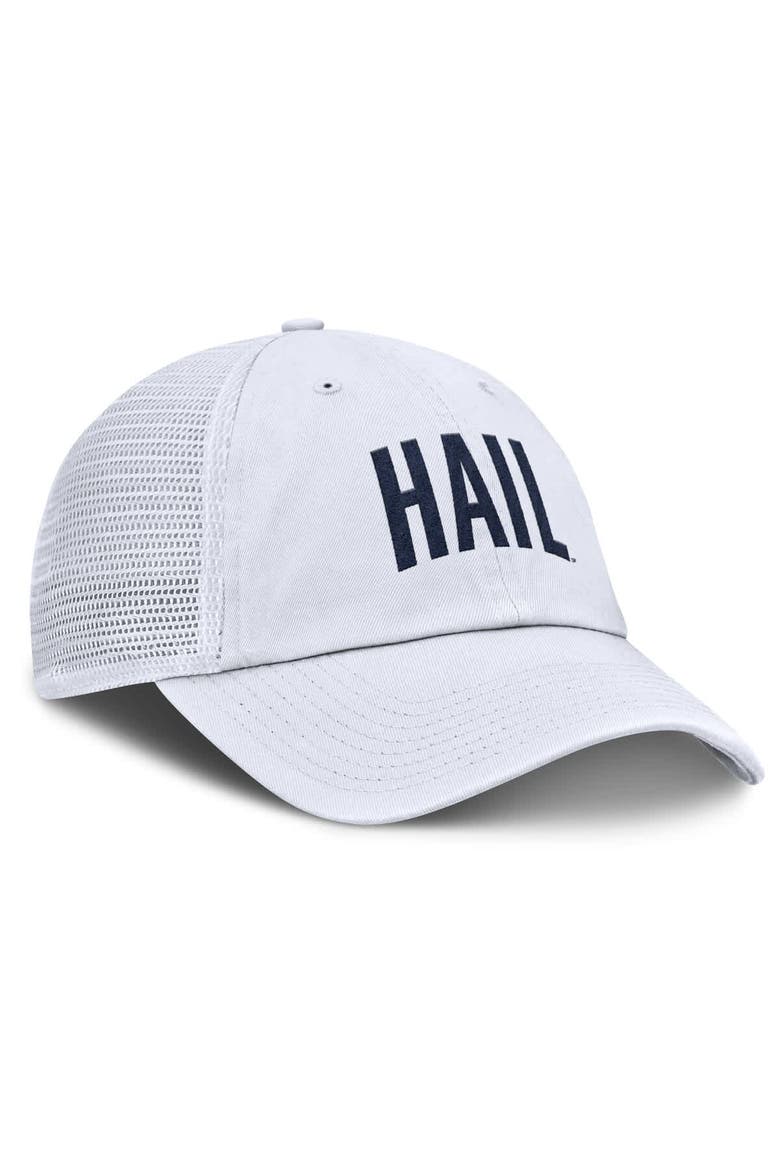 Men's Jordan Brand White Michigan Wolverines Club Campus Trucker Adjustable Hat, Alternate, color, White
