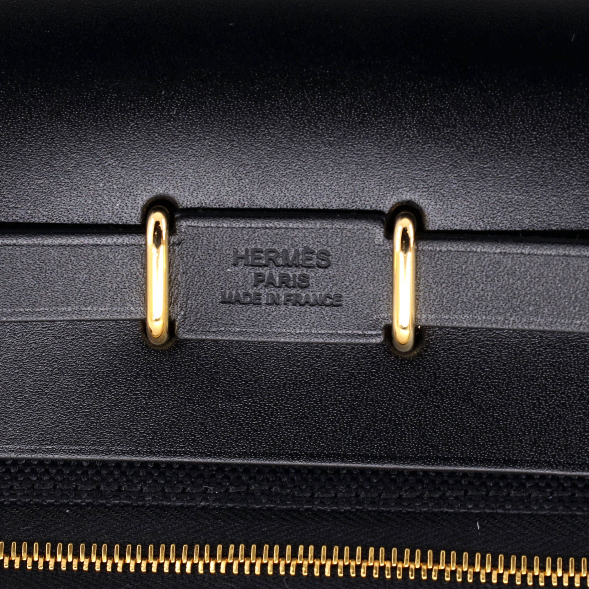 Pre-Owned Hermes Herbag Zip Toile and Leather 20, Alternate, color, Noir