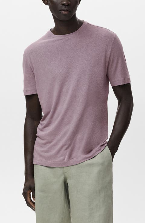 Slim Fit Linen Blend T-Shirt