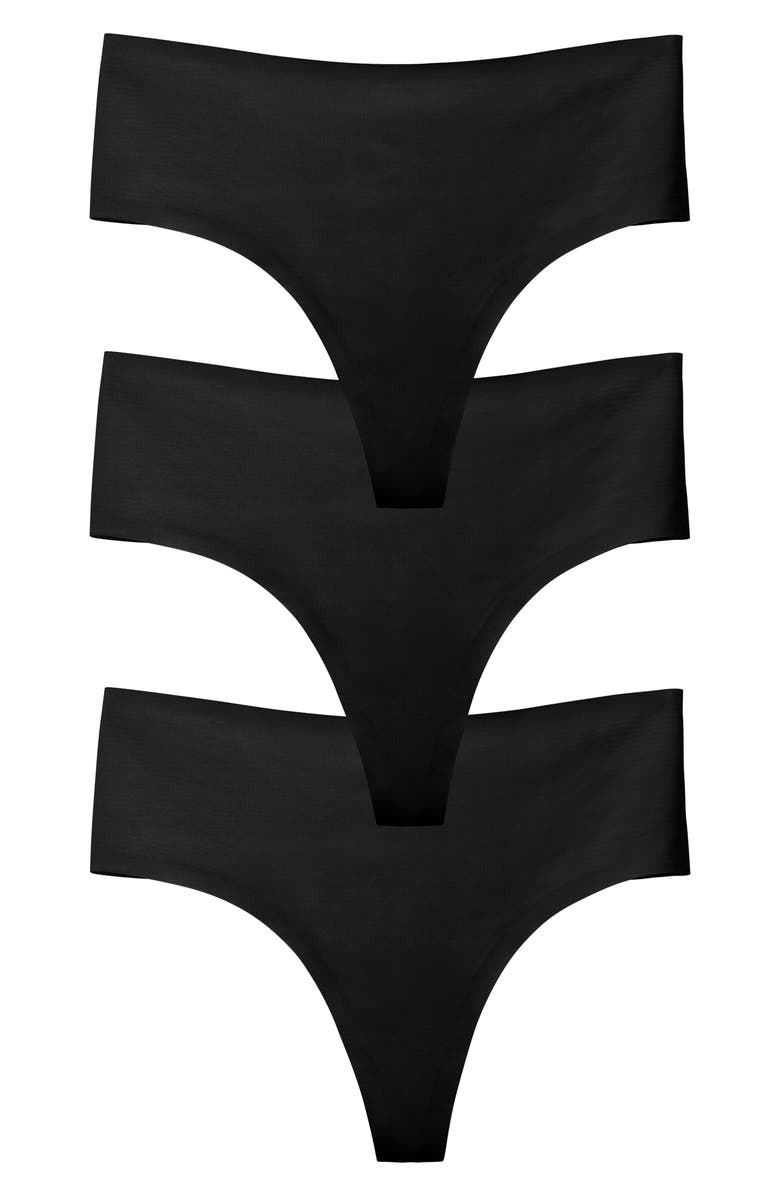 EBY Assorted 3-Pack High Waist Thongs, Main, color,