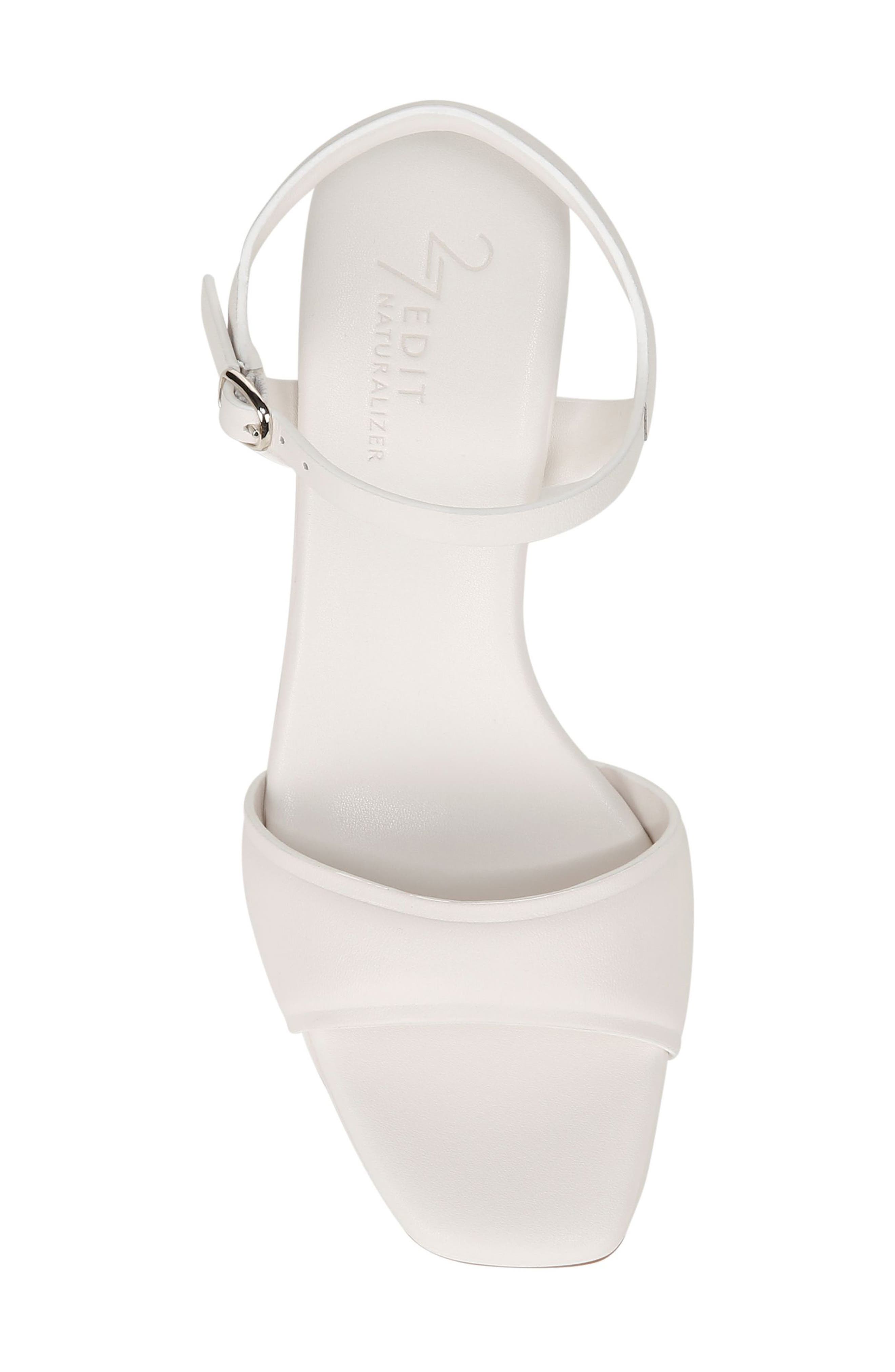 27 EDIT Naturalizer Grace Ankle Strap Sandal, Alternate, color, Warm White Leather
