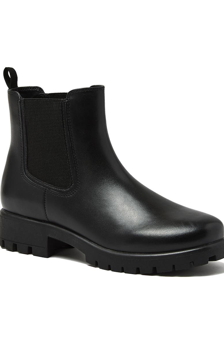 Lands' End Classic Leather Chelsea Boots, Main, color, Black Leather