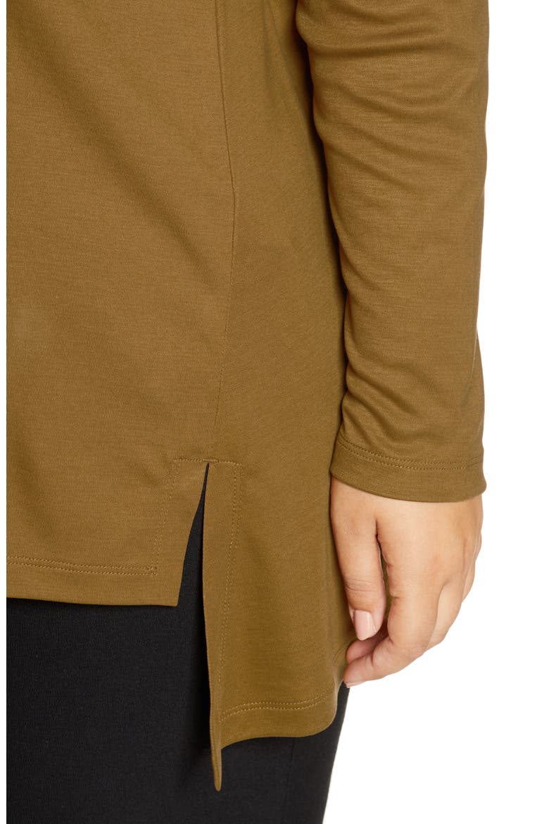 Ballet Neck Tencel® Lyocell Top, Alternate, color, GOLD LEAF