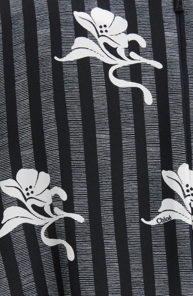 Chloé Ruffle Cuff Silk Blouse, Alternate, color,