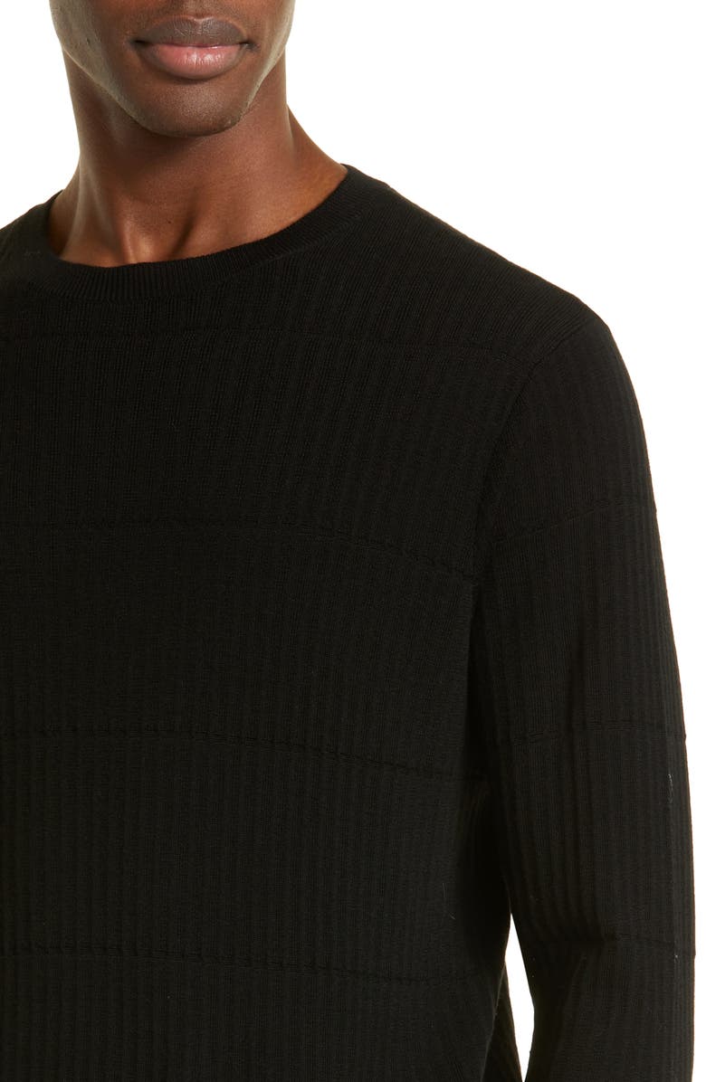 Emporio Armani Virgin Wool Rib Sweater, Alternate, color,