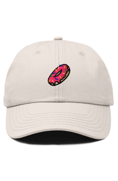 Donut Embroidered Adjustable Cap