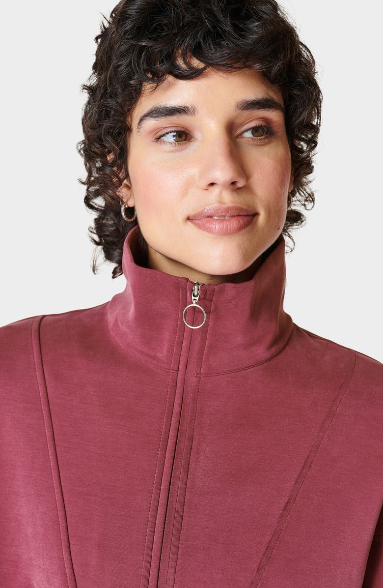 Sweaty Betty Half Zip Fleece Pullover, Alternate, color, Vamp Red