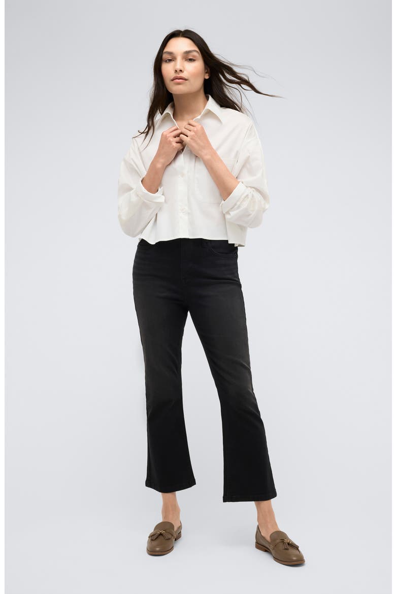 High Waist Crop Kick Flare Jeans, Alternate, color, NIK WASH