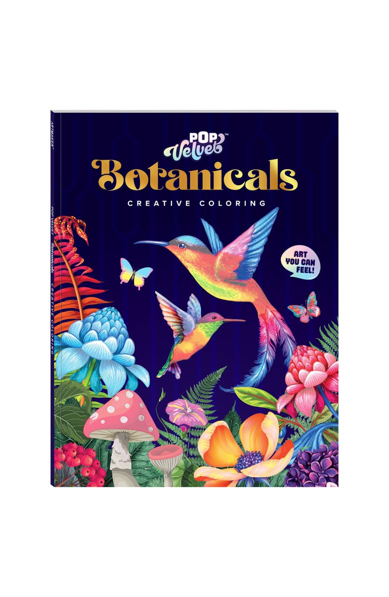 Art Maker Pop Velvet, Botanicals, Adult Creative Coloring, 16 Designs, Main, color, Multicolored