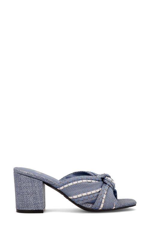 Mia Hania Block Heel Sandal In Denim