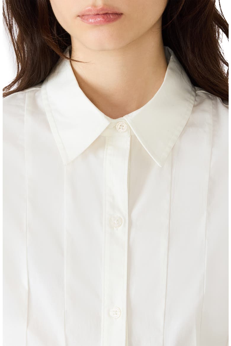 Porter Pleat Button-Up Shirt, Alternate, color, WHITE