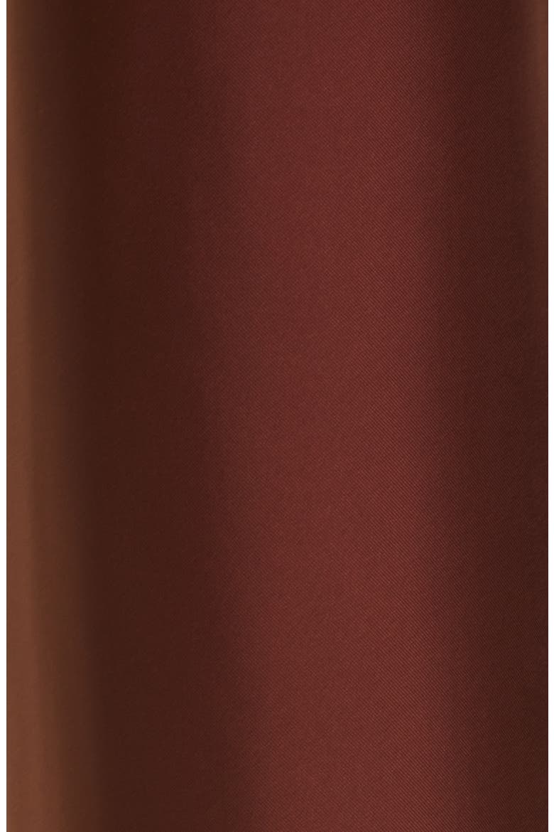 Belted Wide Leg Silk Twill Trousers, Alternate, color, MAHOGANY
