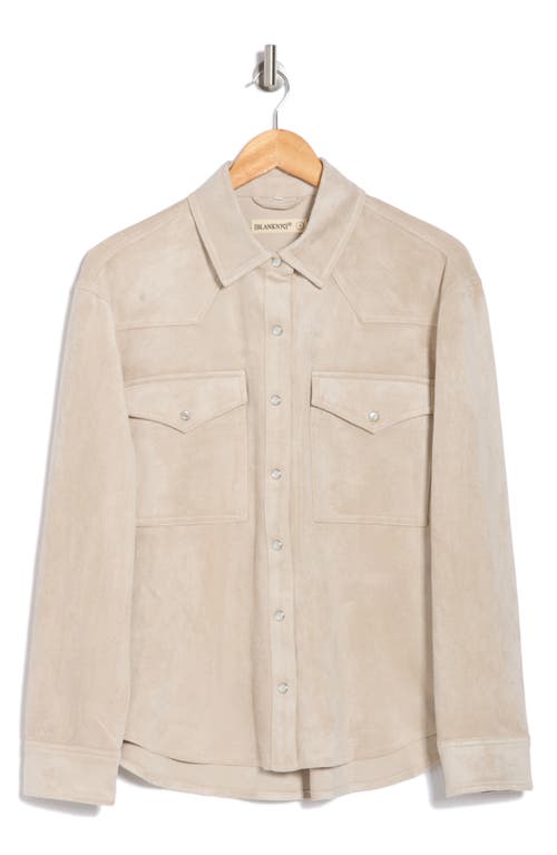 BLANKNYC BLANKNYC BONE FAUX SUEDE JACKET