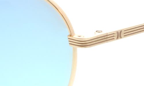 Hurley 59mm Polarized Round Sunglasses In Gold