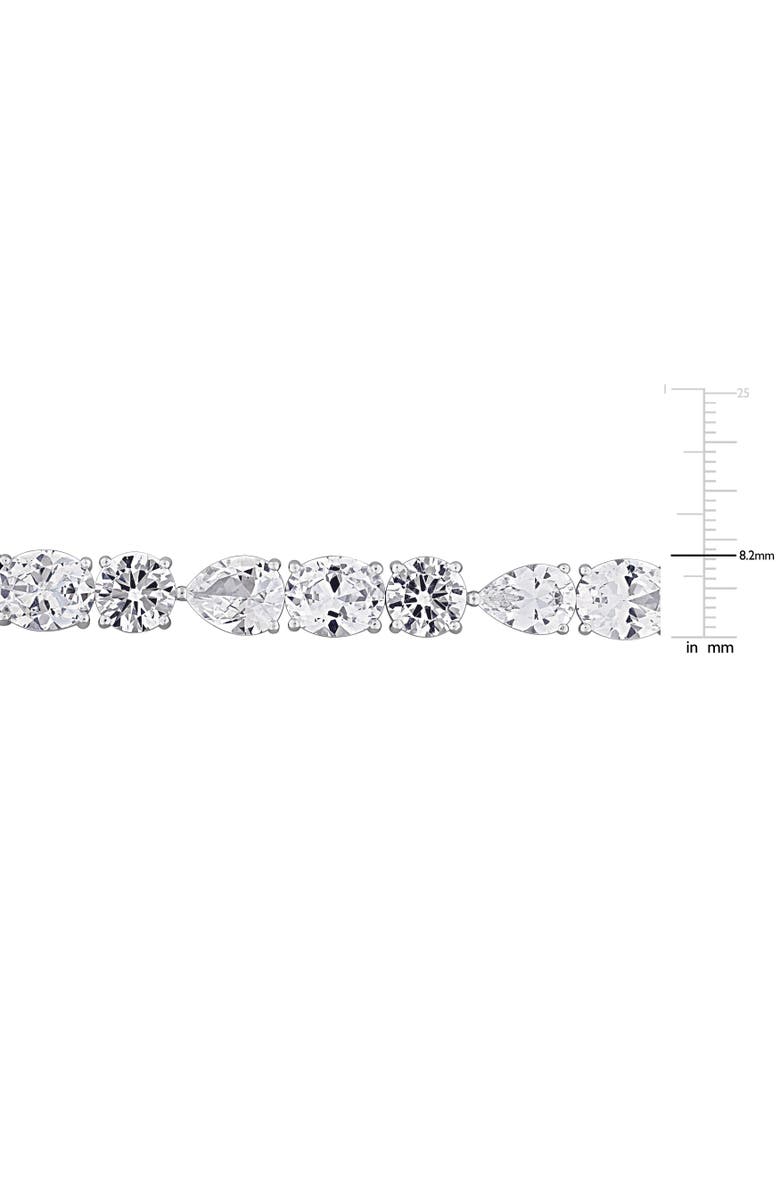 Julianna B. Lab-Created White Sapphire Bracelet, Alternate, color, Sterling Silver