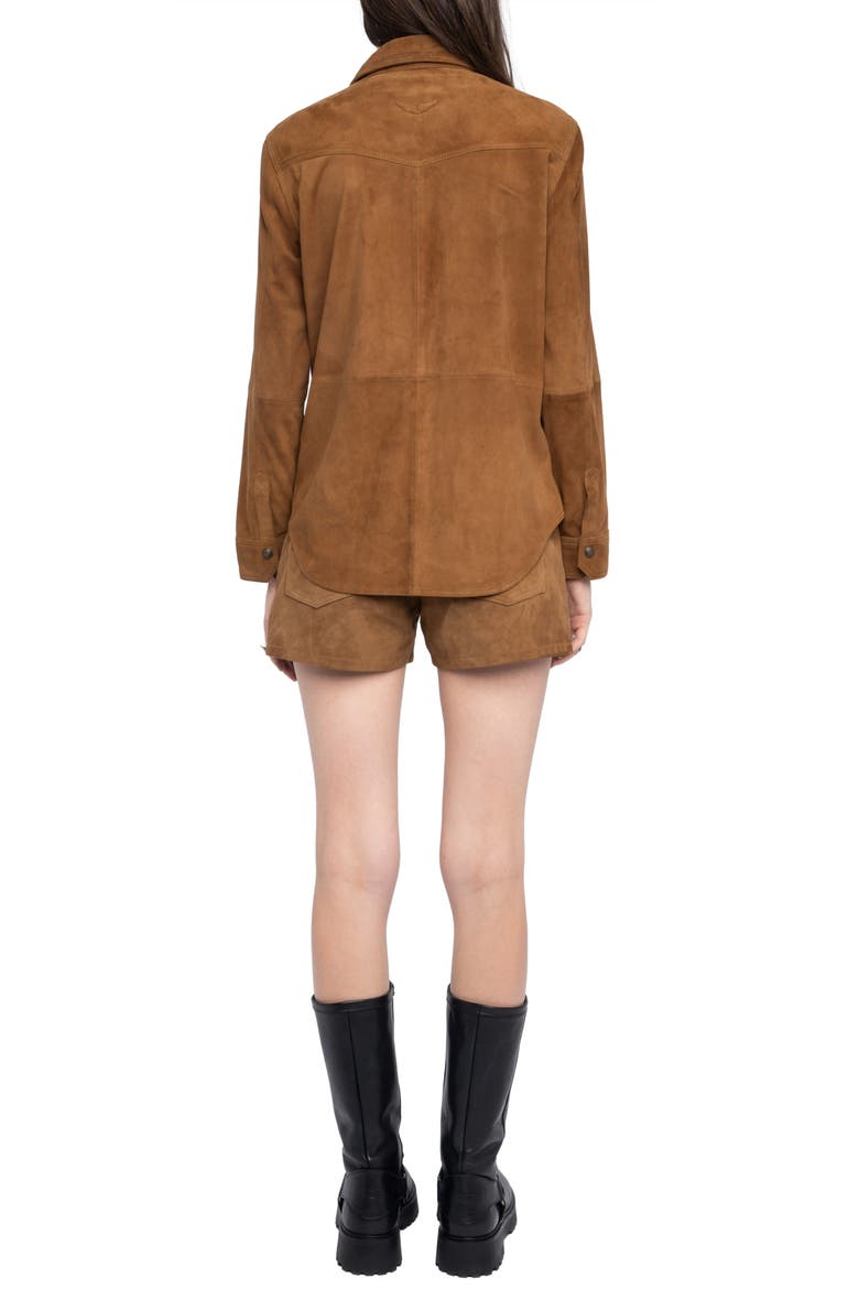 Thelma Suede Jacket, Alternate, color, DAIM