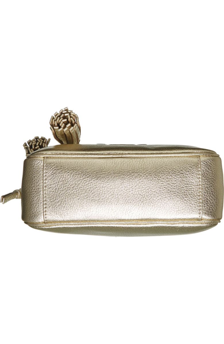 Tory Burch 'Thea' Metallic Leather Crossbody Bag, Alternate, color,