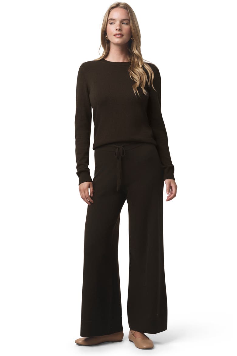 Hannah Sweater Pants, Alternate, color, SOFT CHOCOLATE