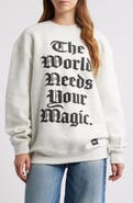 Dressed in Lala Magic Mantra Puff Print Graphic Sweatshirt