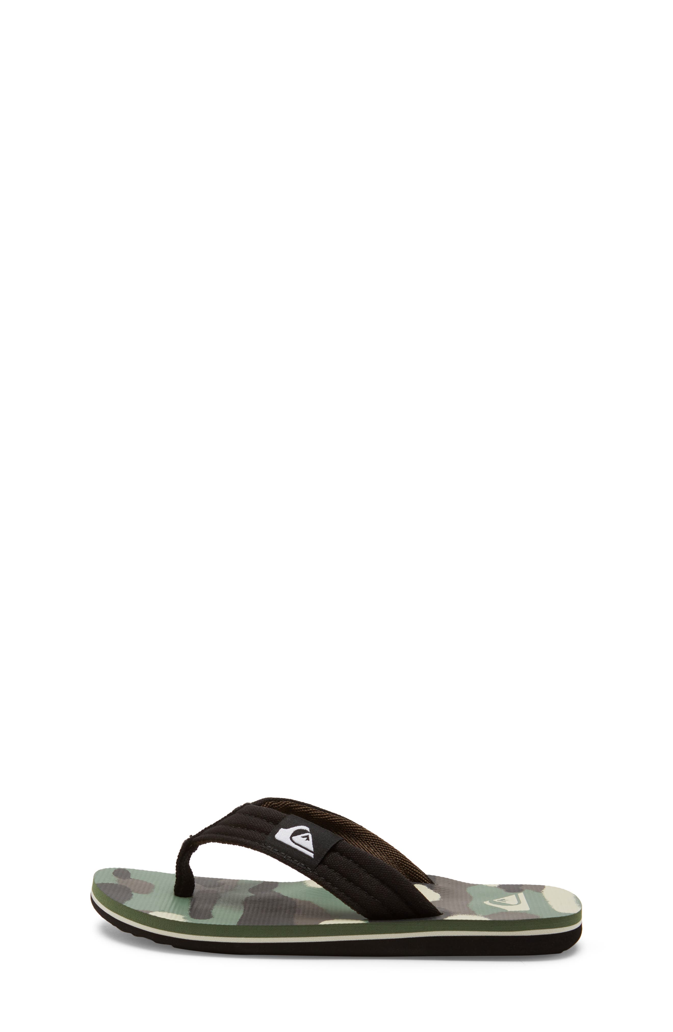 Quiksilver Kids' Molokai Layback II Flip Flop, Alternate, color, Black/ Green Camo