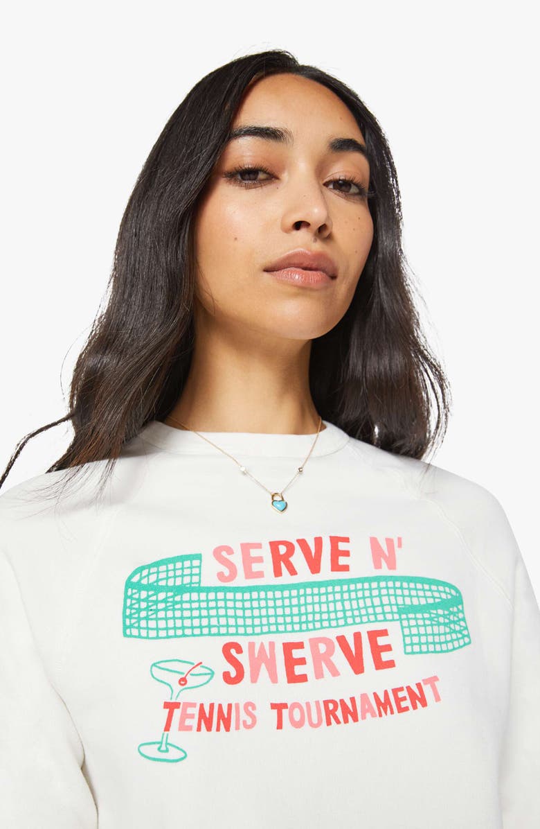 MOTHER Serve N Serve Graphic Cotton Sweatshirt, Alternate, color, Serve N Swerve