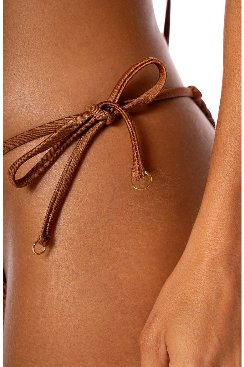 Golden San Sunflash Reversible Bikini Bottoms, Alternate, color, BROWN
