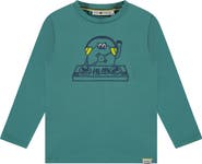 Stains and Stories by Babyface Raised Vinyl DJ Graphic Long Sleeve T-Shirt