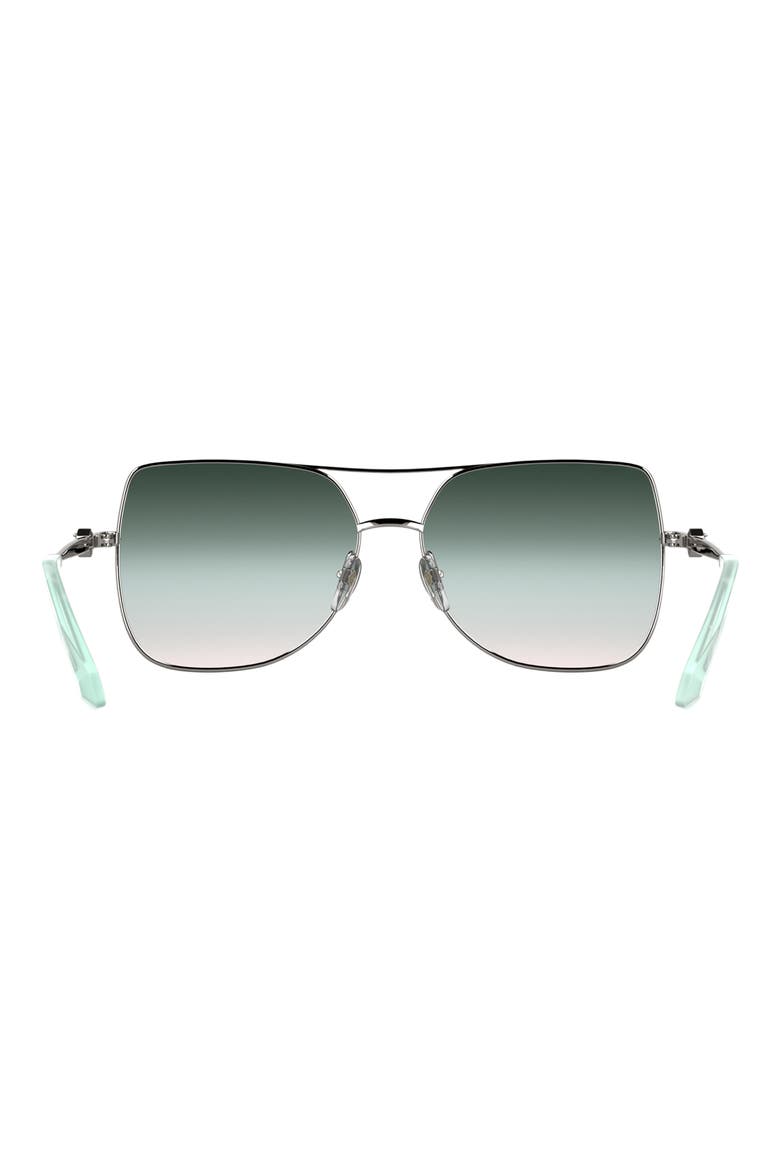 Davie 60mm Gradient Aviator Sunglasses, Alternate, color, RUTHENIUM